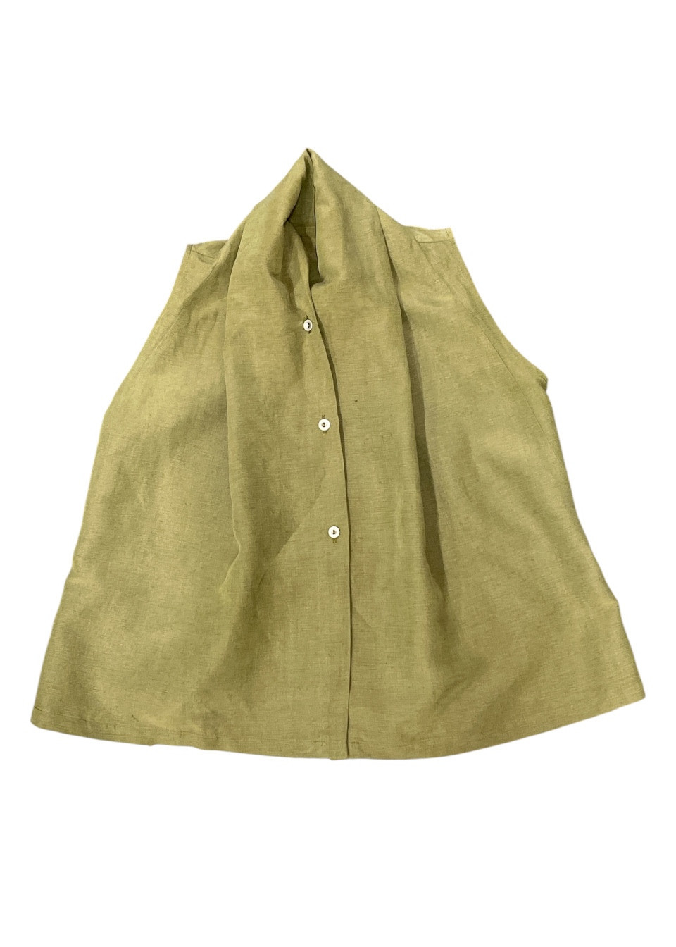Blouse 02 en lin et soie Lichen - LE VESTIAIRE DE JEANNE Blouse 02 en lin et soie Lichen - LE VESTIAIRE DE JEANNE