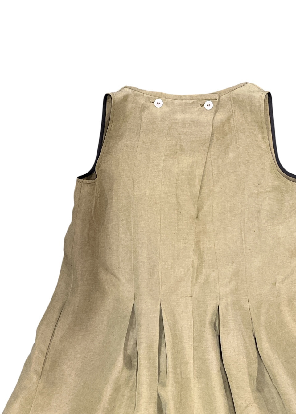 Robe 15 en lin et soie Lichen - LE VESTIAIRE DE JEANNE Robe 15 en lin et soie Lichen - LE VESTIAIRE DE JEANNE