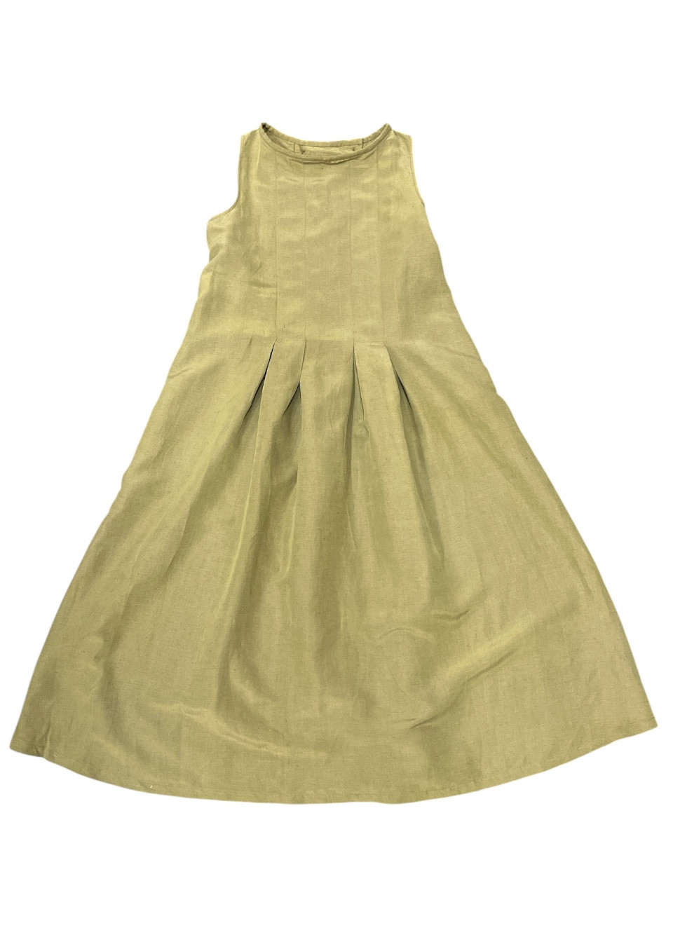 Robe 15 en lin et soie Lichen - LE VESTIAIRE DE JEANNE Robe 15 en lin et soie Lichen - LE VESTIAIRE DE JEANNE