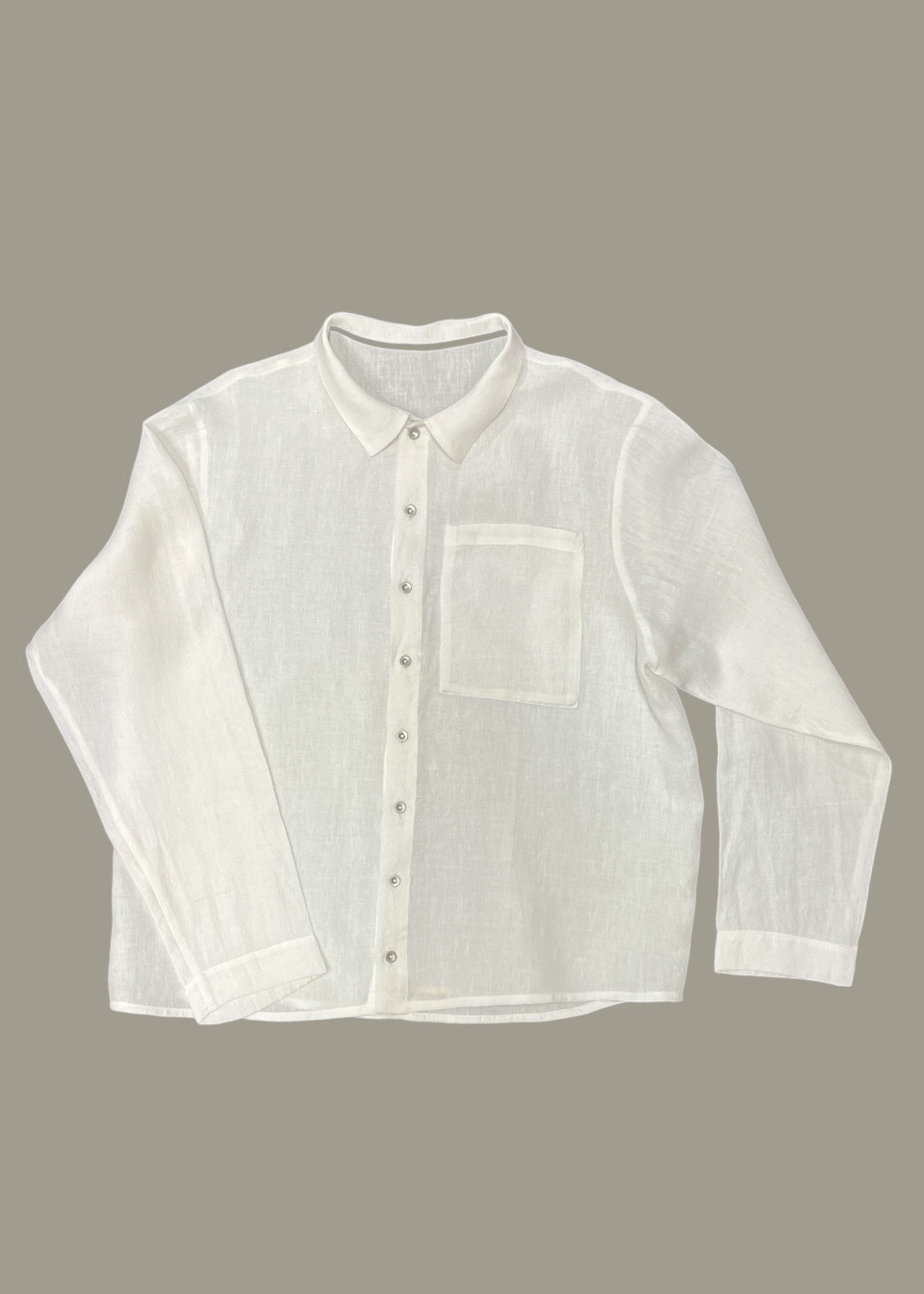 Chemise 09 en lin blanc - LE VESTIAIRE DE JEANNE