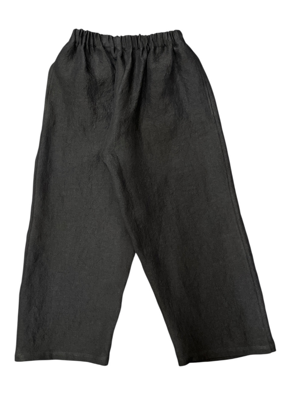 Pantalon large en lin noir - LE VESTIAIRE DE JEANNE