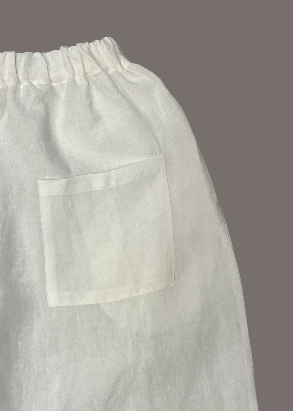 Pantalon large en lin blanc - LE VESTIAIRE DE JEANNE