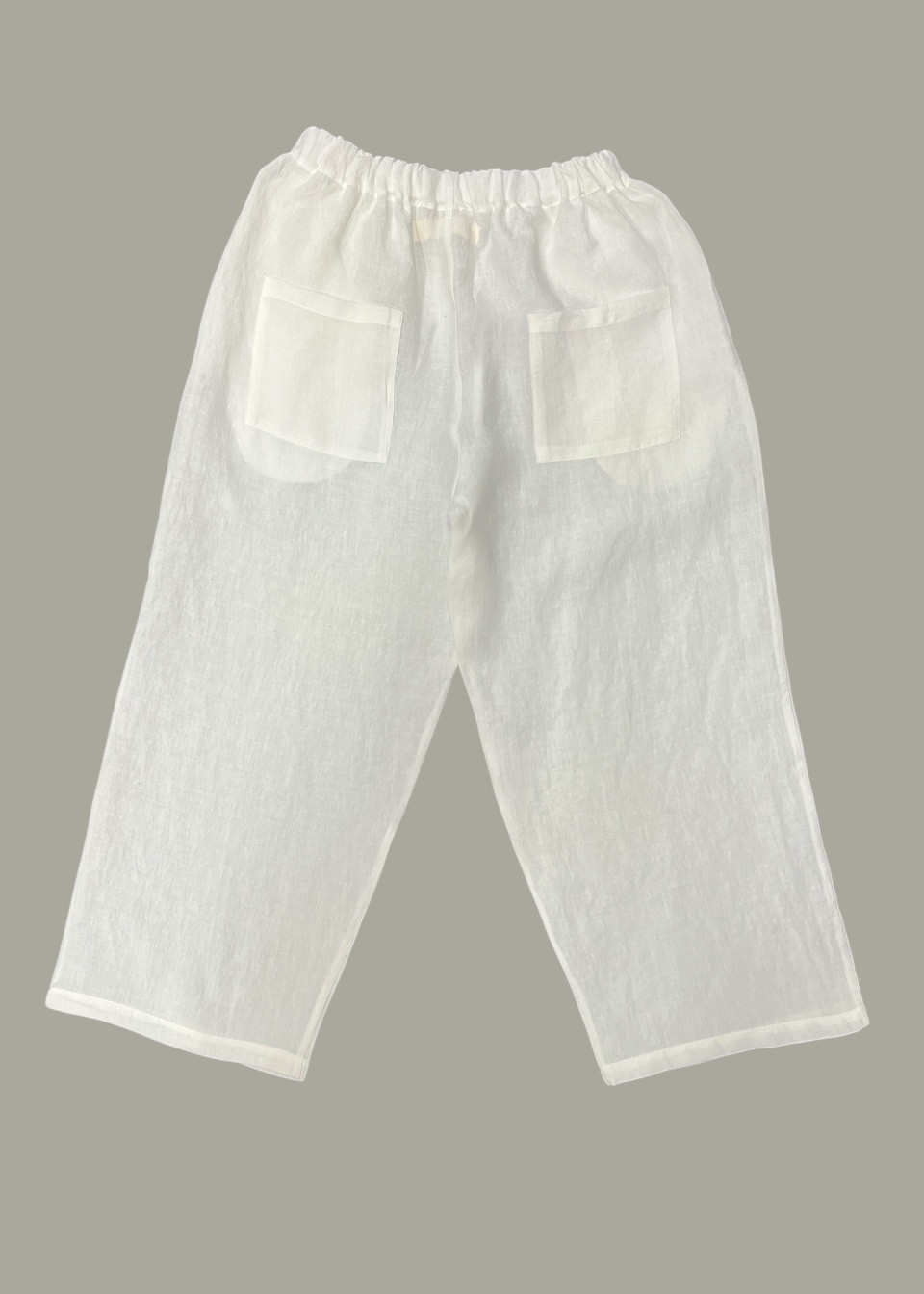 Pantalon large en lin blanc - LE VESTIAIRE DE JEANNE