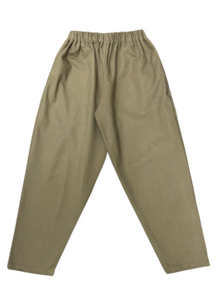 Pantalon classique en toile Lichen - LE VESTIAIRE DE JEANNE