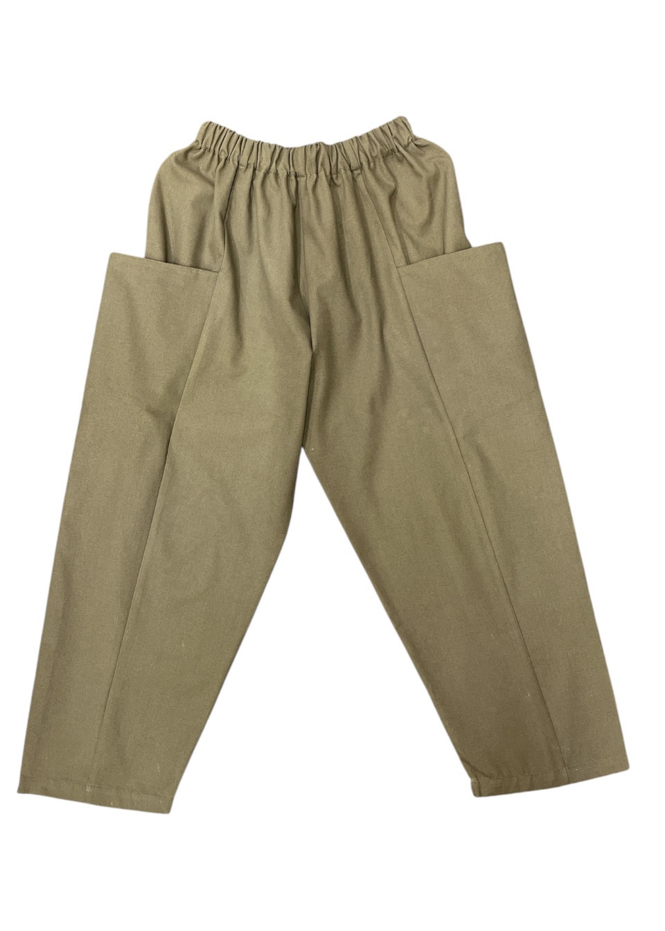 Pantalon 09 en toile Lichen - LE VESTIAIRE DE JEANNE