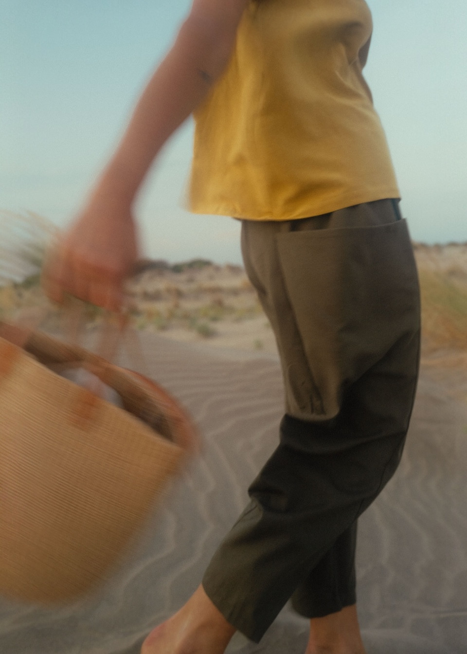 Trousers 09 in Lichen cotton canvas - LE VESTIAIRE DE JEANNE Trousers 09 in Lichen cotton canvas - LE VESTIAIRE DE JEANNE