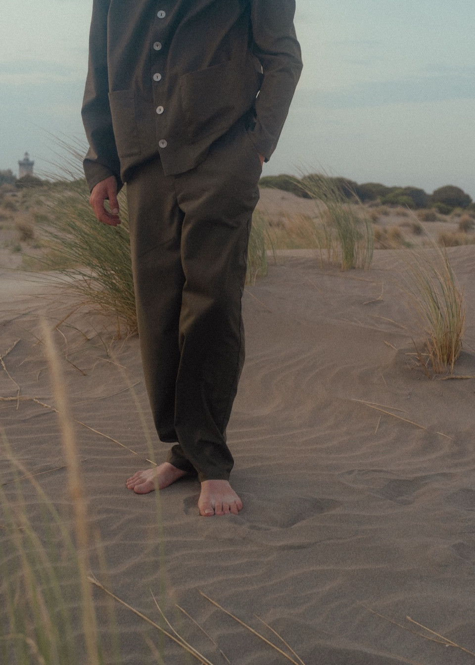 Man jacket in Lichen cotton canvas - LE VESTIAIRE DE JEANNE Man jacket in Lichen cotton canvas - LE VESTIAIRE DE JEANNE