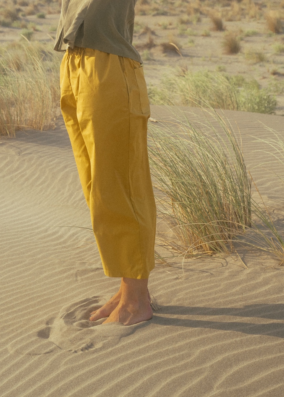 Wide trousers in Sun coated cotton - LE VESTIAIRE DE JEANNE Wide trousers in Sun coated cotton - LE VESTIAIRE DE JEANNE