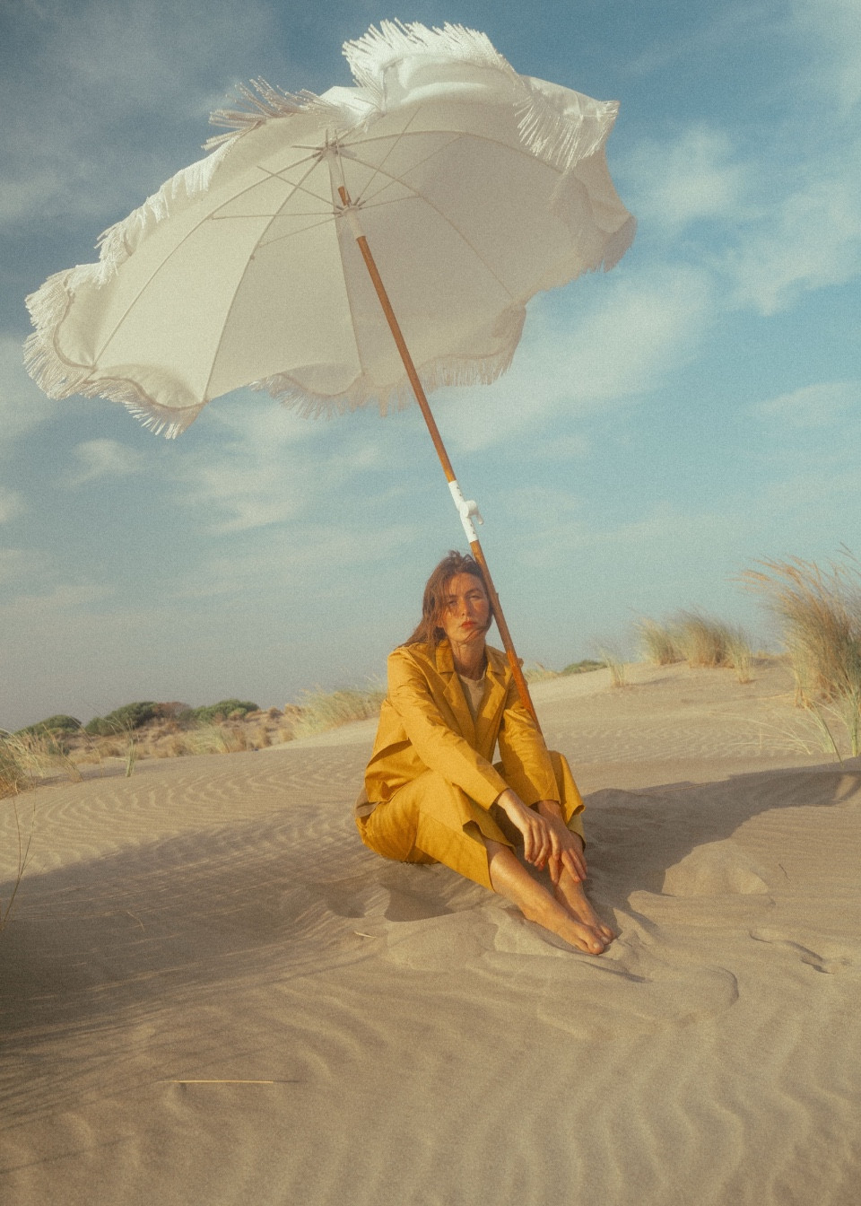 Wide trousers in Sun coated cotton - LE VESTIAIRE DE JEANNE Wide trousers in Sun coated cotton - LE VESTIAIRE DE JEANNE
