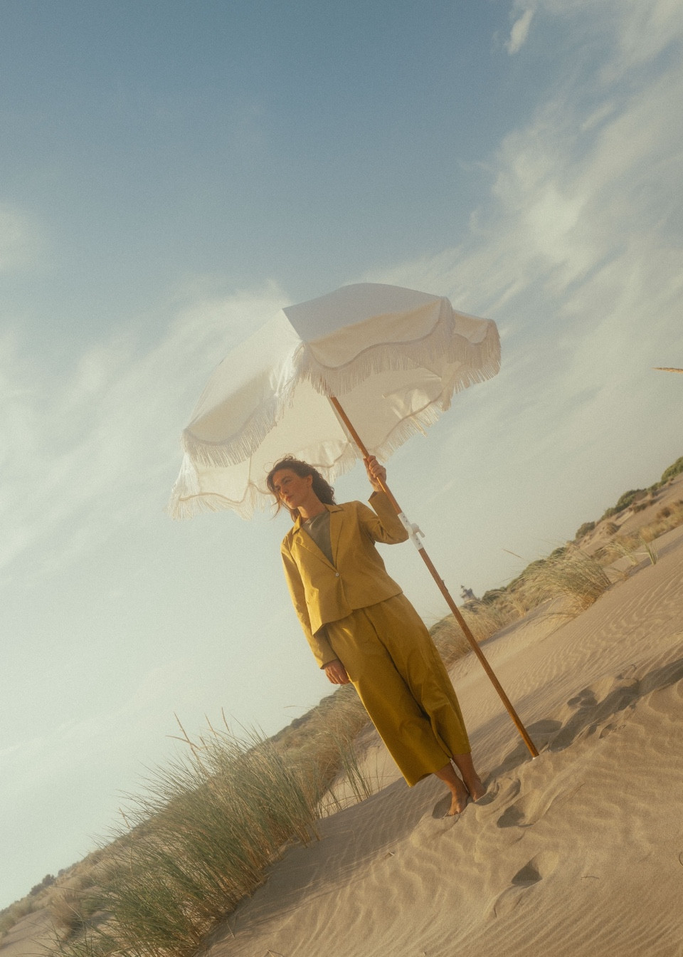 Wide trousers in Sun coated cotton - LE VESTIAIRE DE JEANNE Wide trousers in Sun coated cotton - LE VESTIAIRE DE JEANNE