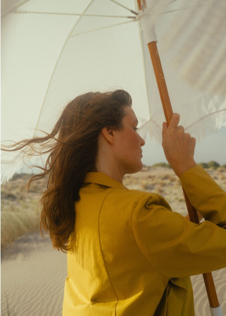 Jacket 08 in Sun coated cotton - LE VESTIAIRE DE JEANNE