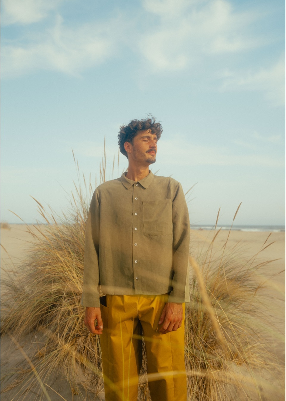 Trousers 09 in Sun coated cotton - LE VESTIAIRE DE JEANNE Trousers 09 in Sun coated cotton - LE VESTIAIRE DE JEANNE