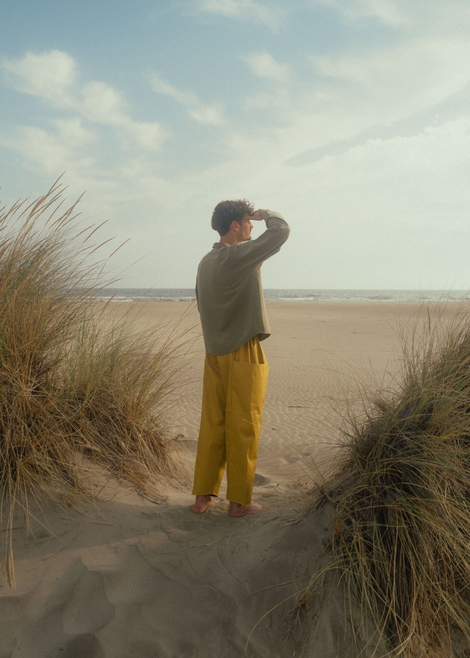 Trousers 09 in Sun coated cotton - LE VESTIAIRE DE JEANNE Trousers 09 in Sun coated cotton - LE VESTIAIRE DE JEANNE
