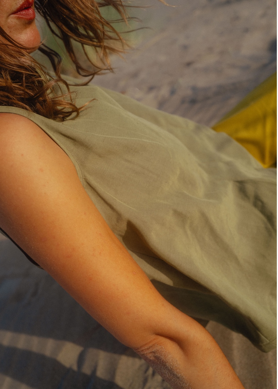 Blouse 09 in Lichen linen and silk - LE VESTIAIRE DE JEANNE