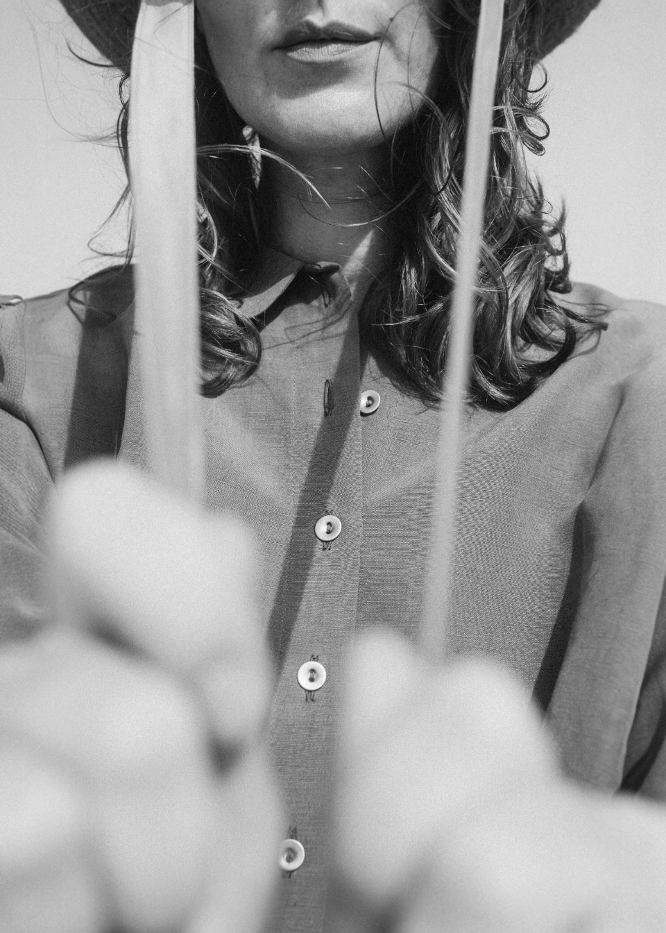 Pleated shirt in Lichen linen and silk - LE VESTIAIRE DE JEANNE