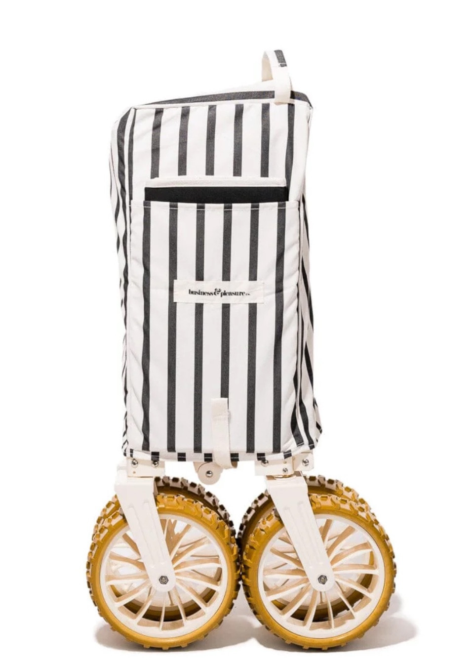 Chariot de plage, rayures noires