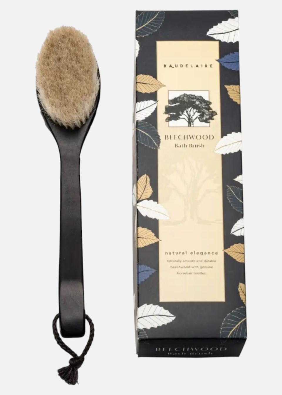 Bath Brush with Handle in Beechwood - BAUDELAIRE