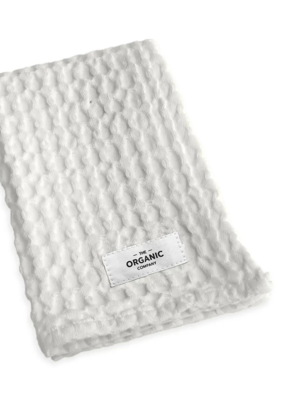 Set of 3 wash cloths in White big waffle cotton - THE ORGANIC COMPANY