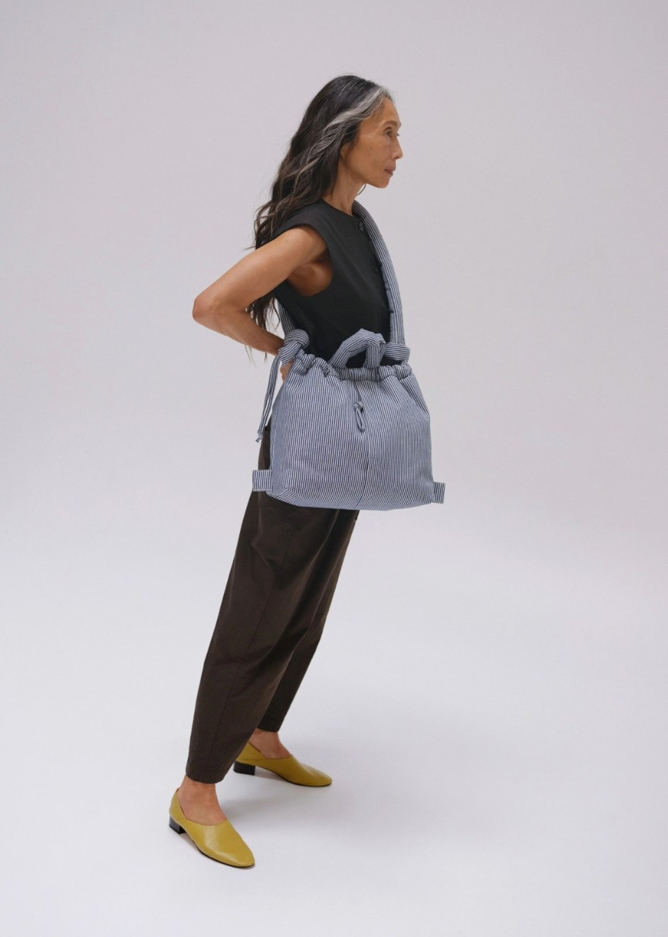 Navy blue stripes Ona Soft Bag - ÖLEND