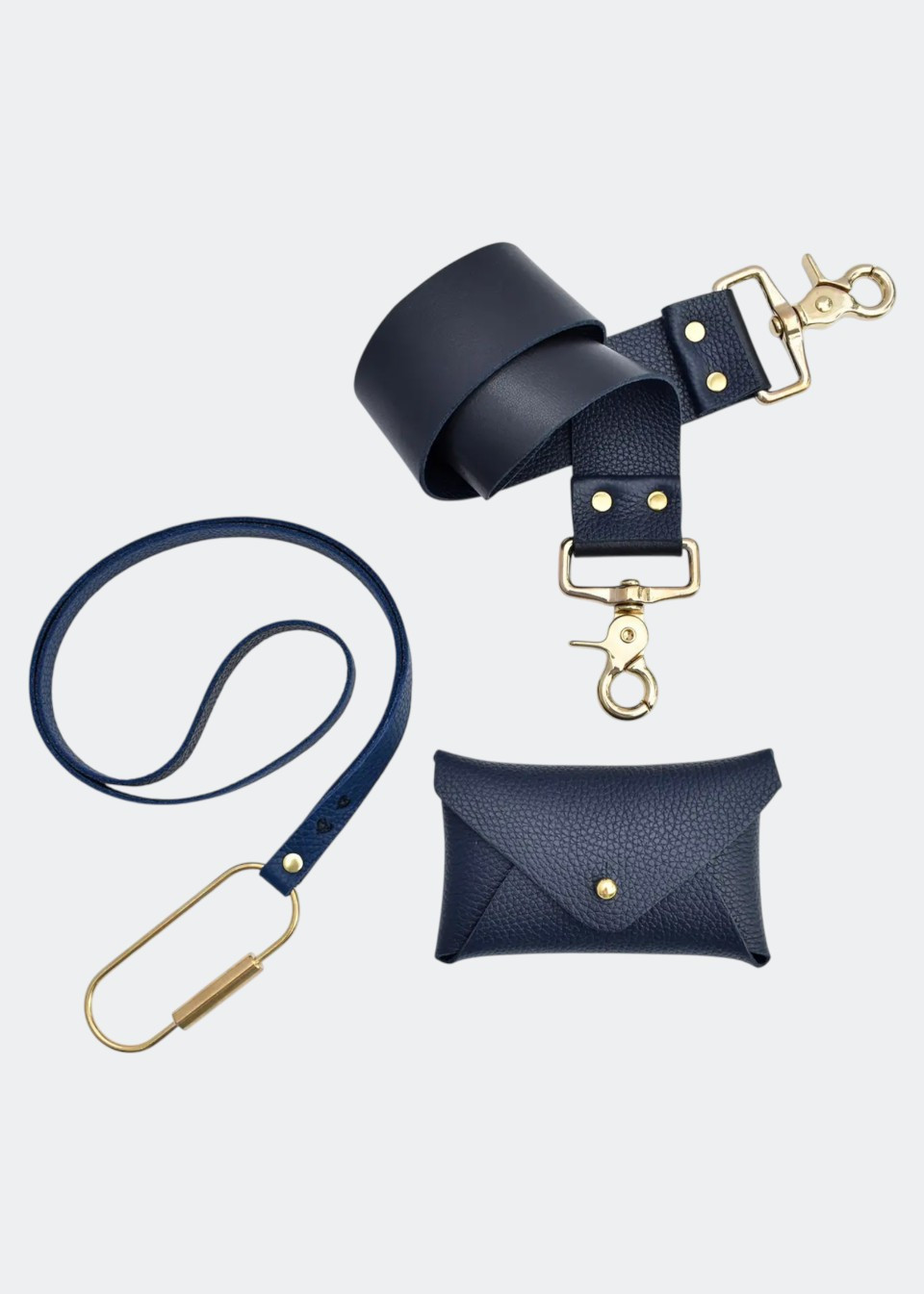 Porte-clés en cuir bleu - CELINA MANCURTI Porte-clés en cuir bleu - CELINA MANCURTI