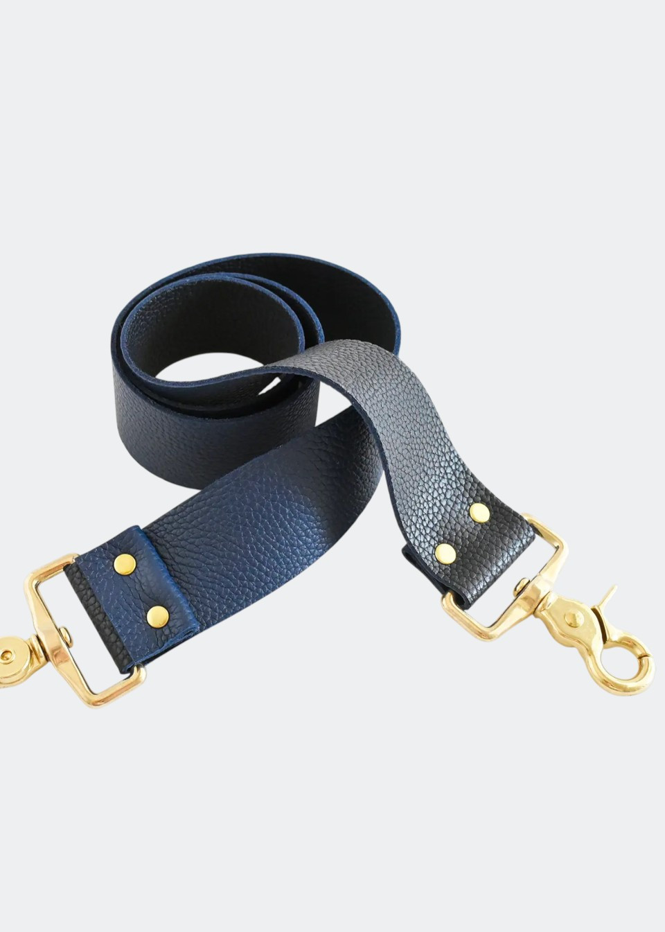 Sac fourre tout en toile et cuir bleu/noir - CELINA MANCURTI
