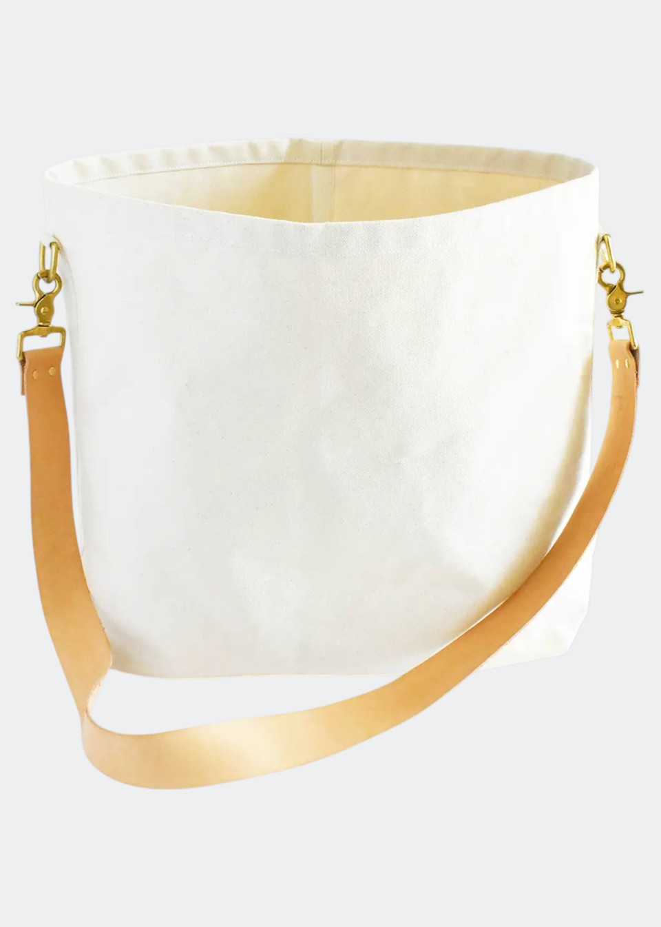 Sac fourre tout en toile et cuir naturel - CELINA MANCURTI