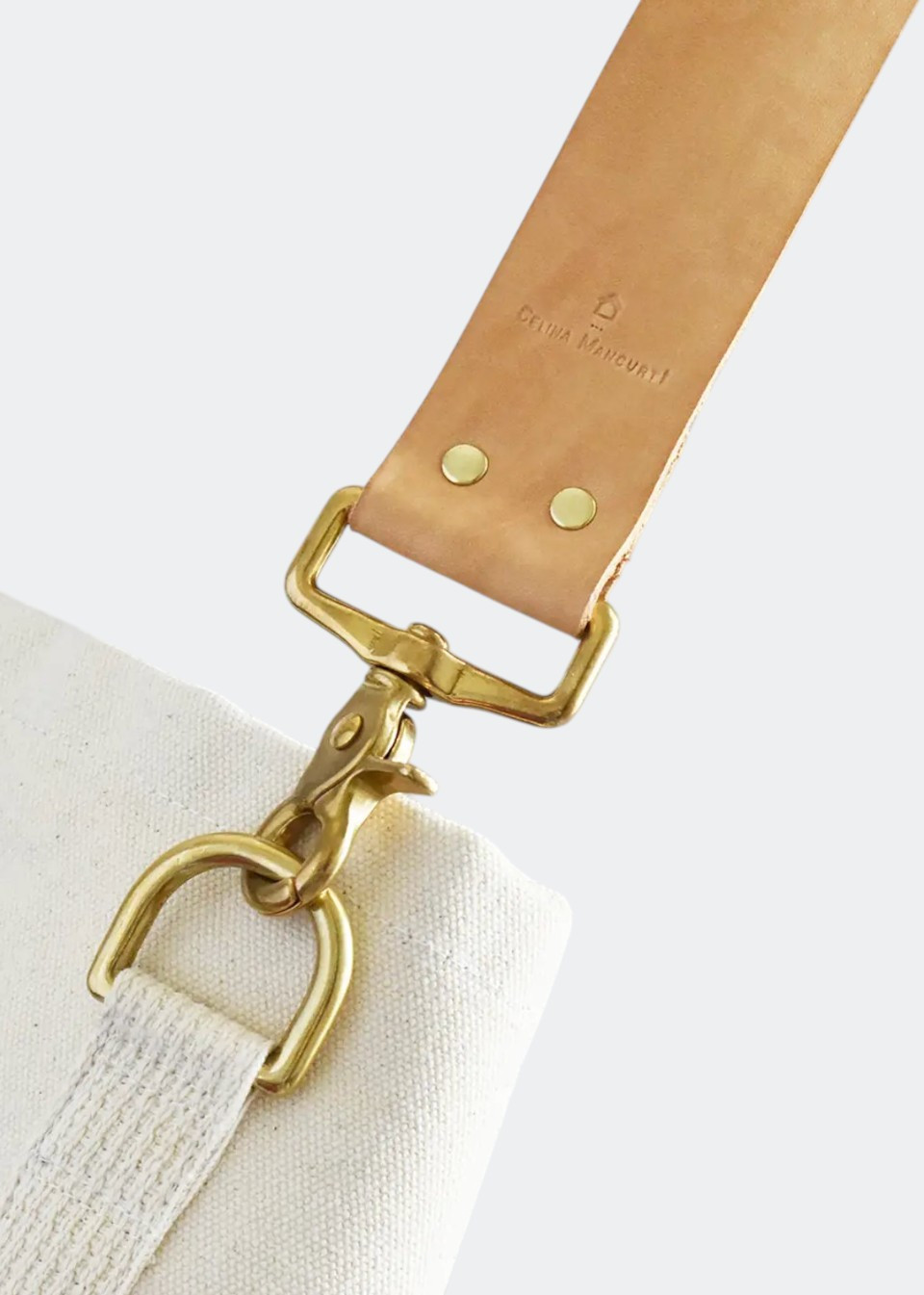 Sac fourre tout en toile et cuir naturel - CELINA MANCURTI