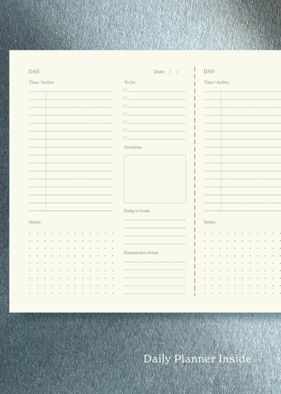 Blue daily planner - FIN STUDIO Blue daily planner - FIN STUDIO