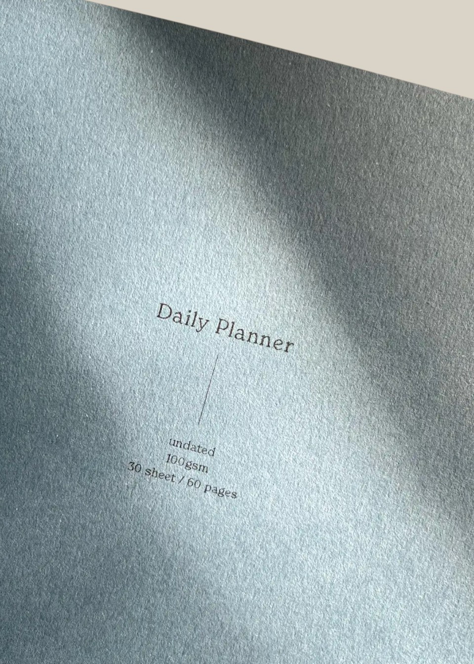 Blue daily planner - FIN STUDIO Blue daily planner - FIN STUDIO