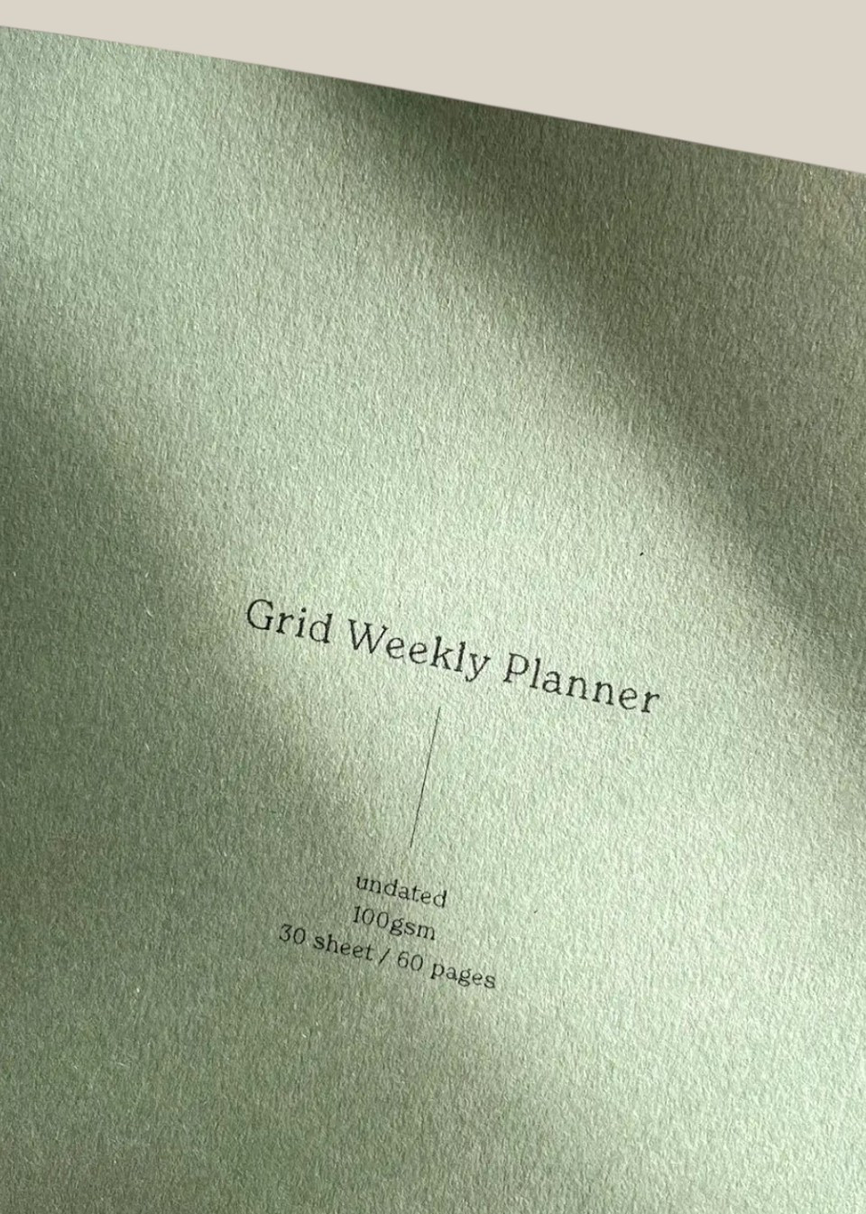 Green weekly planner - FIN STUDIO Green weekly planner - FIN STUDIO