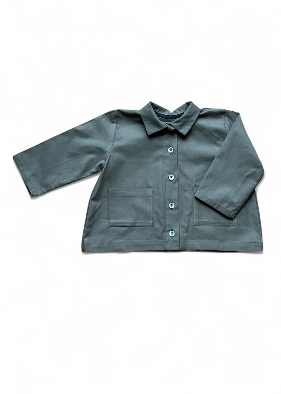 Baby jacket in khaki poplin - LE VESTIAIRE DE JEANNE Baby jacket in khaki poplin - LE VESTIAIRE DE JEANNE
