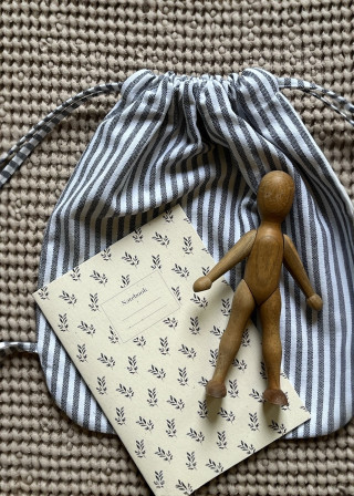 Backpack in striped cotton - LE VESTIAIRE DE JEANNE