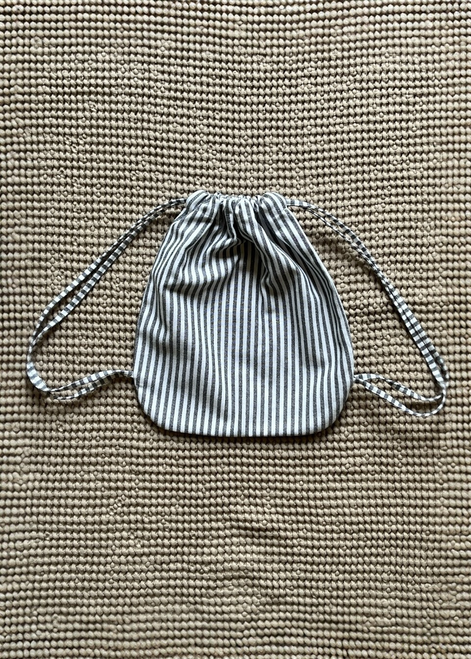 Backpack in striped cotton - LE VESTIAIRE DE JEANNE