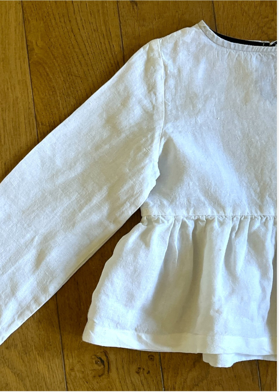 blouse plissée manches longues, lin blanc - LE VESTIAIRE DE JEANNE blouse plissée manches longues, lin blanc - LE VESTIAIRE DE JEANNE