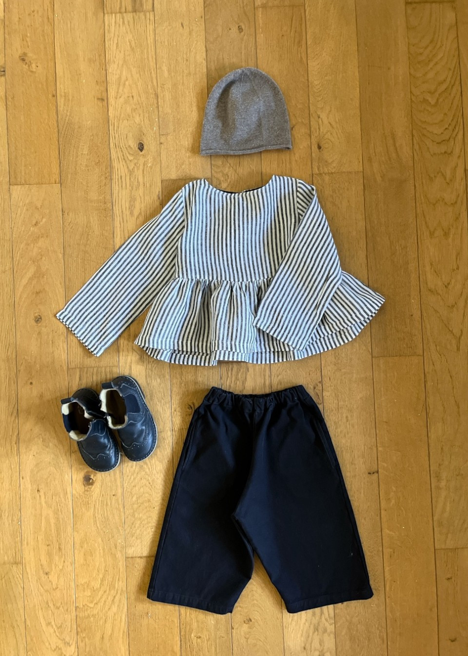 blouse plissée manches longues, lin rayé - LE VESTIAIRE DE JEANNE blouse plissée manches longues, lin rayé - LE VESTIAIRE DE JEANNE