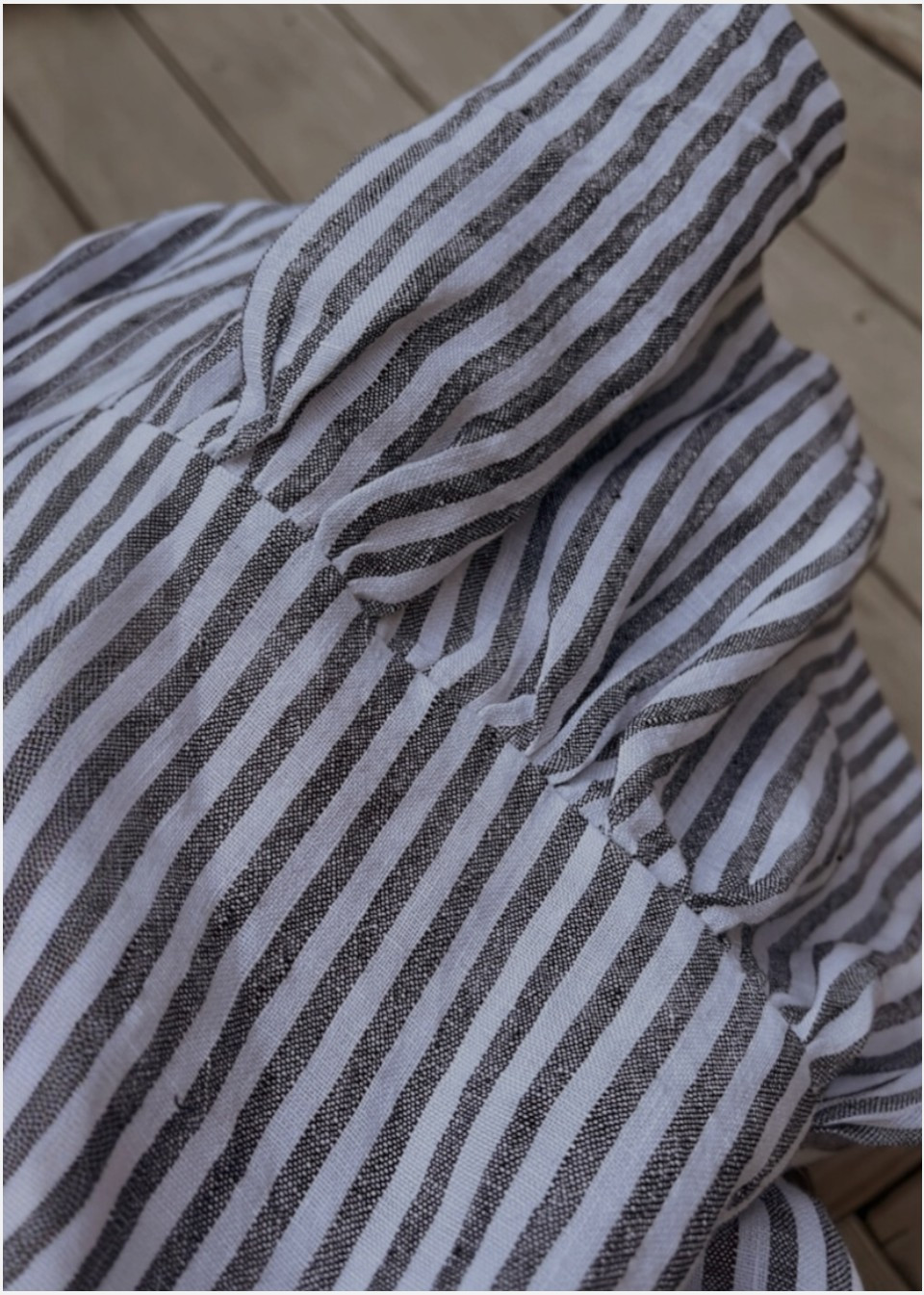 blouse plissée manches longues, lin rayé - LE VESTIAIRE DE JEANNE blouse plissée manches longues, lin rayé - LE VESTIAIRE DE JEANNE