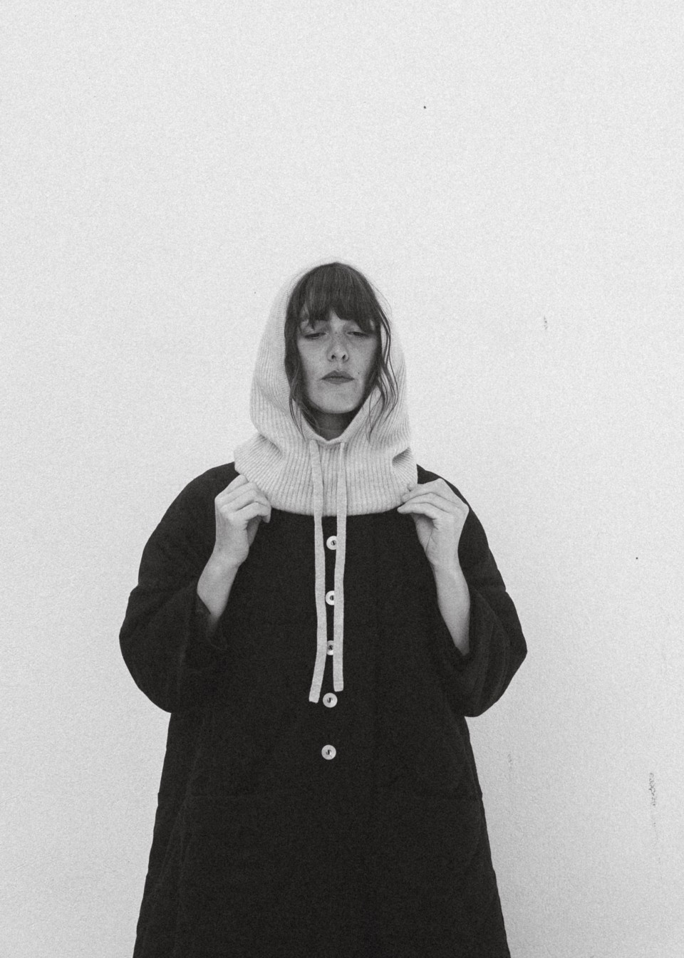 Cagoule en laine merinos anthracite - TBCo