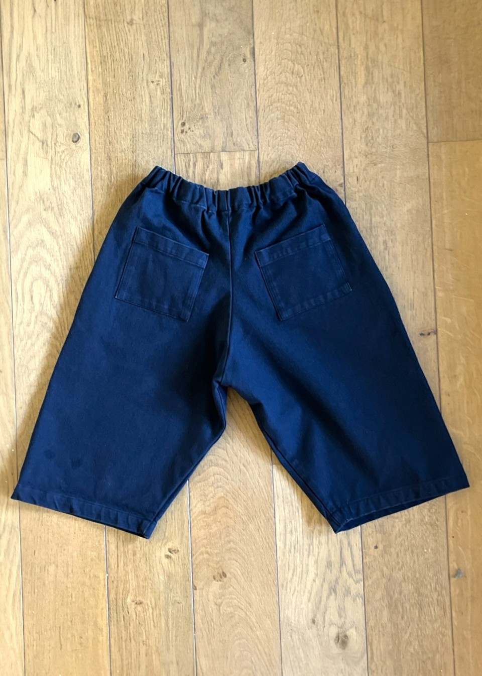 Wide trousers for kids, midnight blue cotton - LE VESTIAIRE DE JEANNE Wide trousers for kids, midnight blue cotton - LE VESTIAIRE DE JEANNE