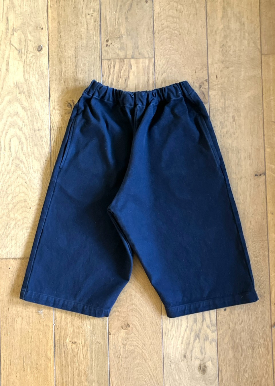 Wide trousers for kids, midnight blue cotton - LE VESTIAIRE DE JEANNE Wide trousers for kids, midnight blue cotton - LE VESTIAIRE DE JEANNE