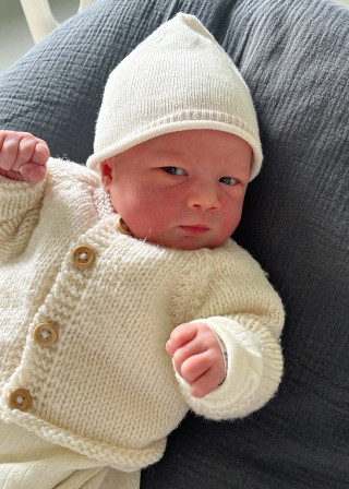 Bonnet Jon en coton crème - LI & ME