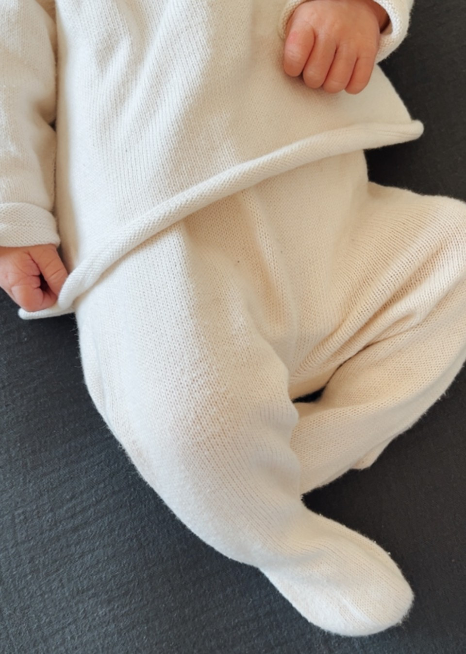 Lois sweater in cream cotton knit - LI & ME