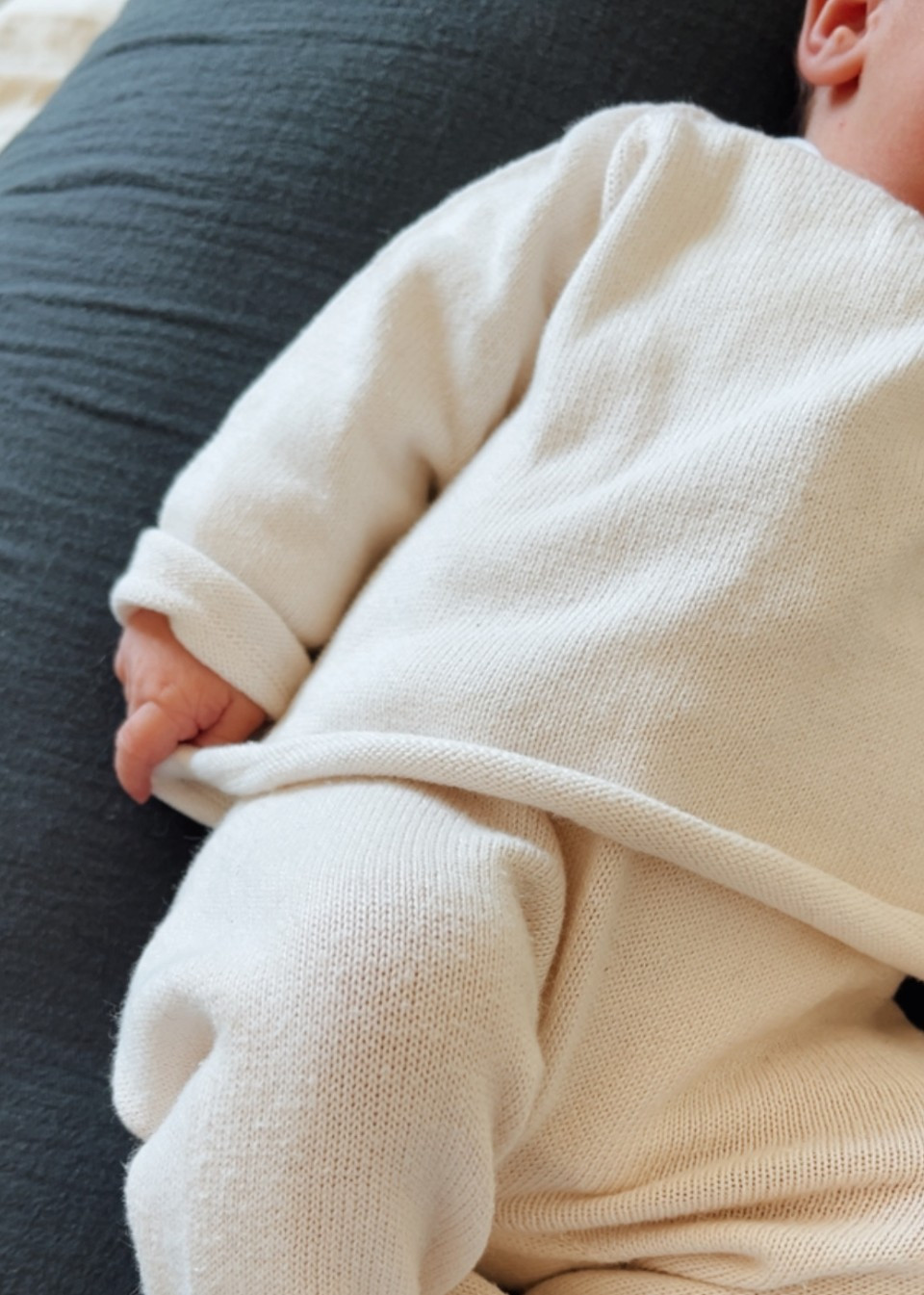 Lois sweater in cream cotton knit - LI & ME