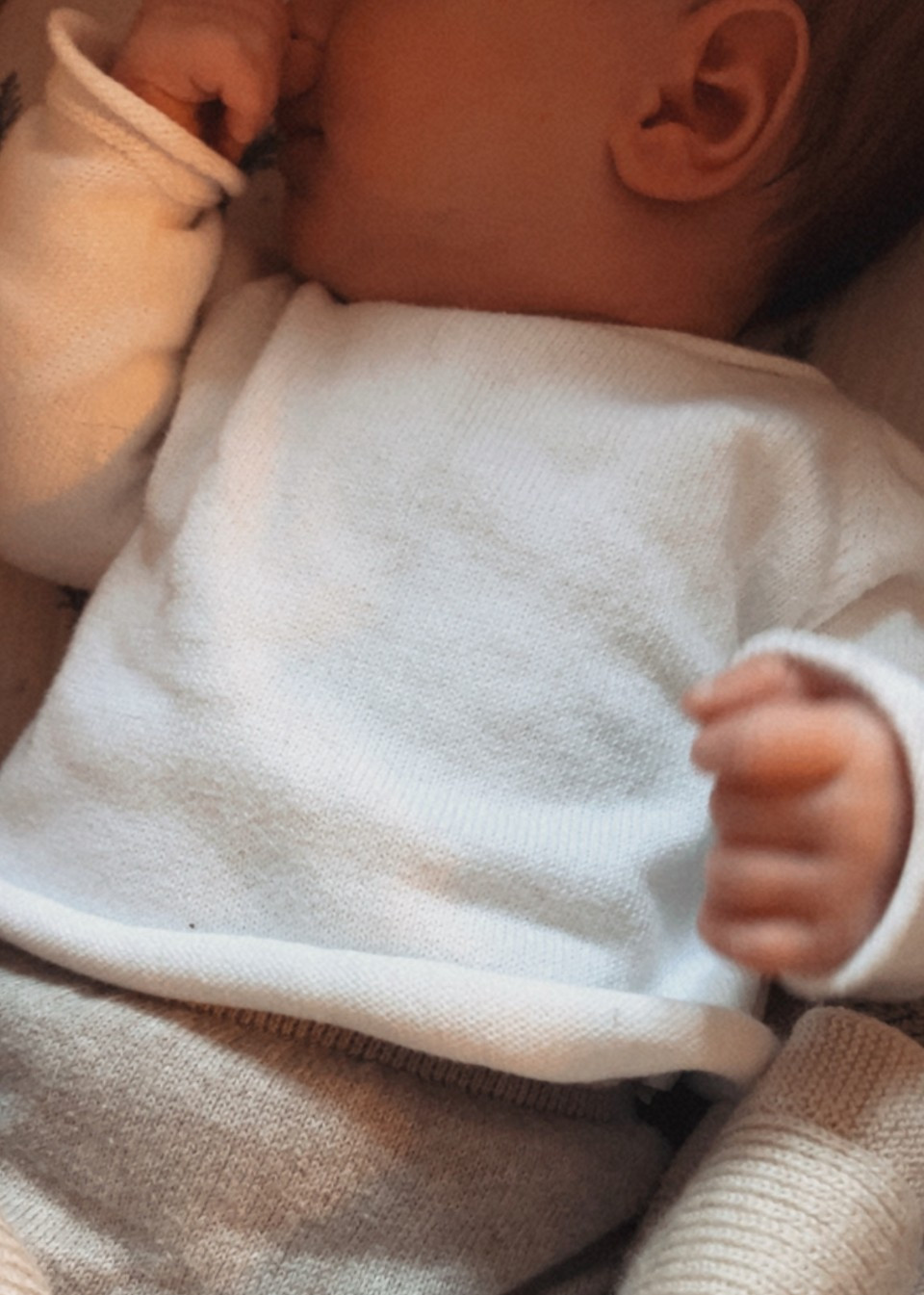 Lois sweater in white cotton knit - LI & ME