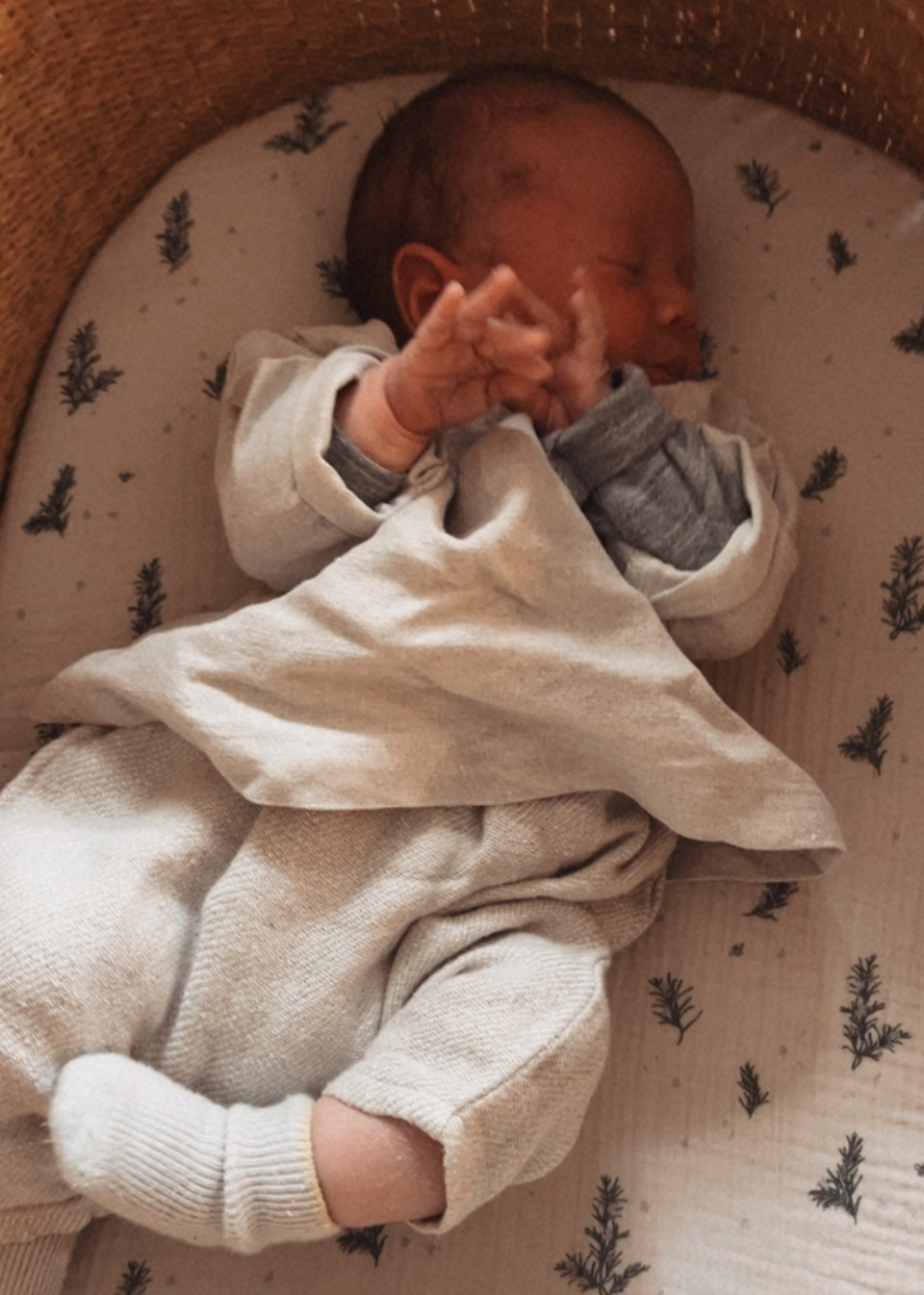 Pantalon sarouel, lin épais naturel