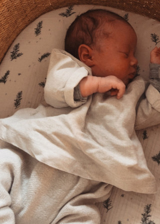 Blouse manches longues, lin beige