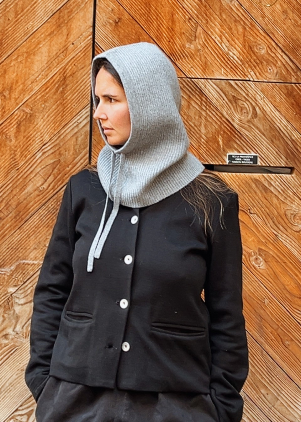 Charcoal merino hood - TBCo