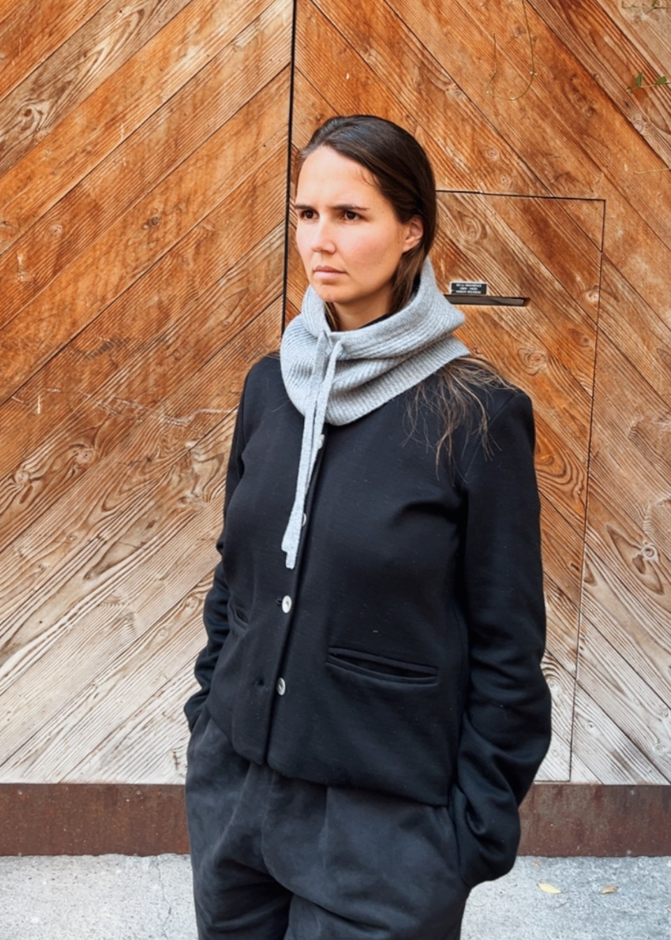 Charcoal merino hood - TBCo