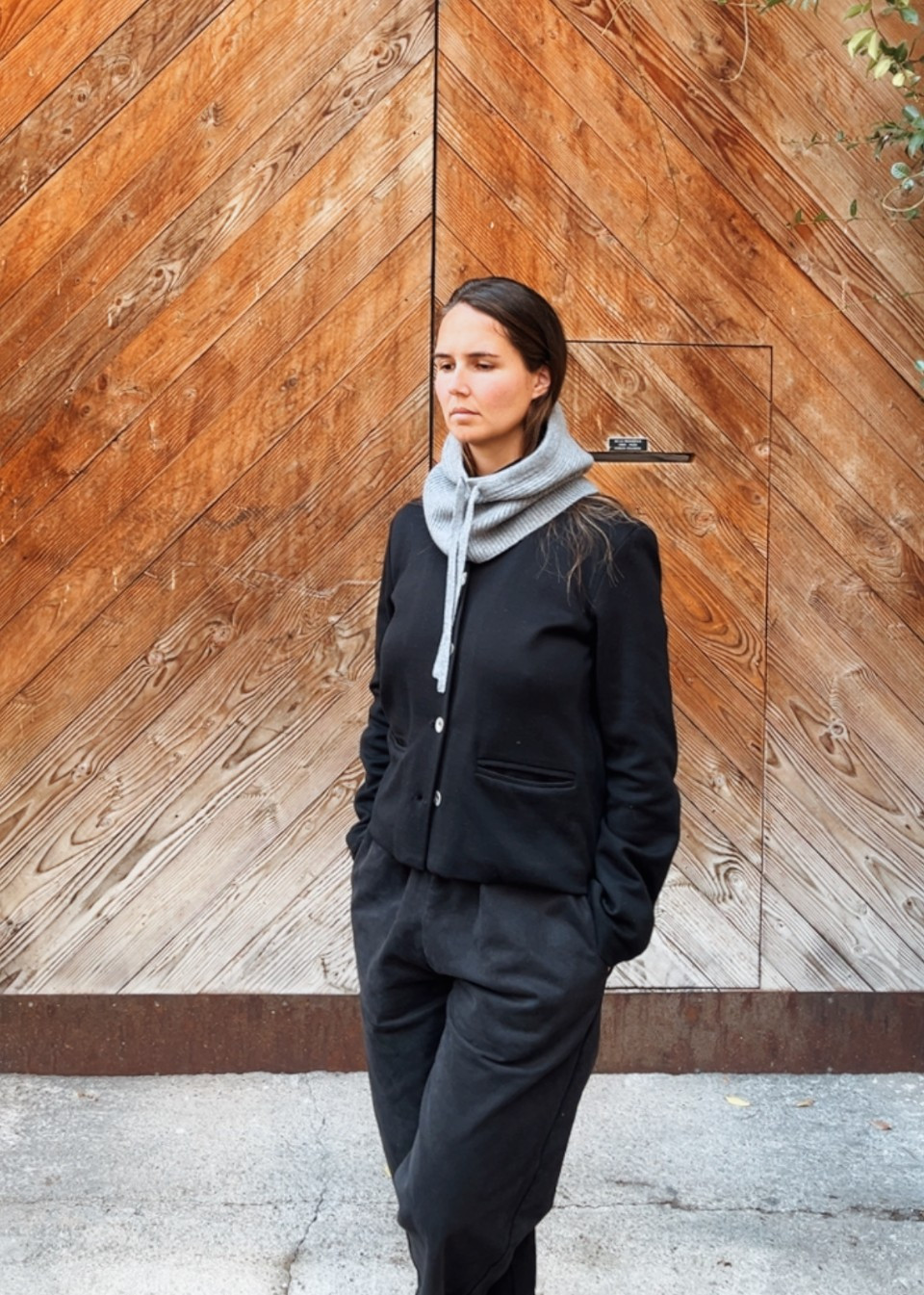 Cagoule en laine merinos anthracite - TBCo