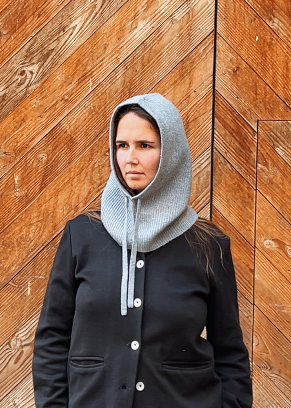 Charcoal merino hood - TBCo