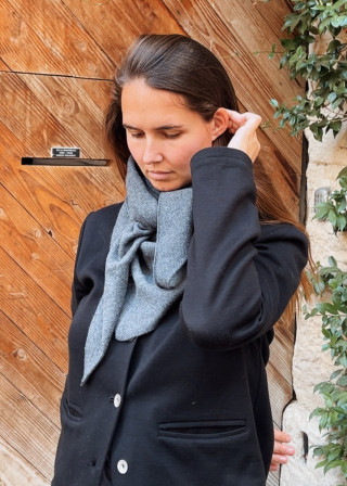 Charcoal oversize triangle scarf - TBCo